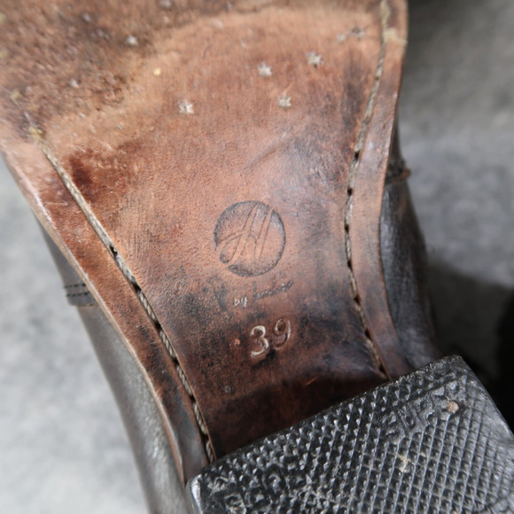 Hudson Shoes Womens 39 Boots Leather Biker Moto Ankle Bootie Buckle Straps Zip - Picture 13 of 14